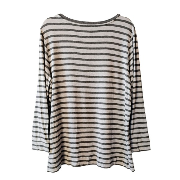 Sunday Woman 1X Striped‎ Long Sleeve Top Forever and Ever Tunic - Picture 2 of 5